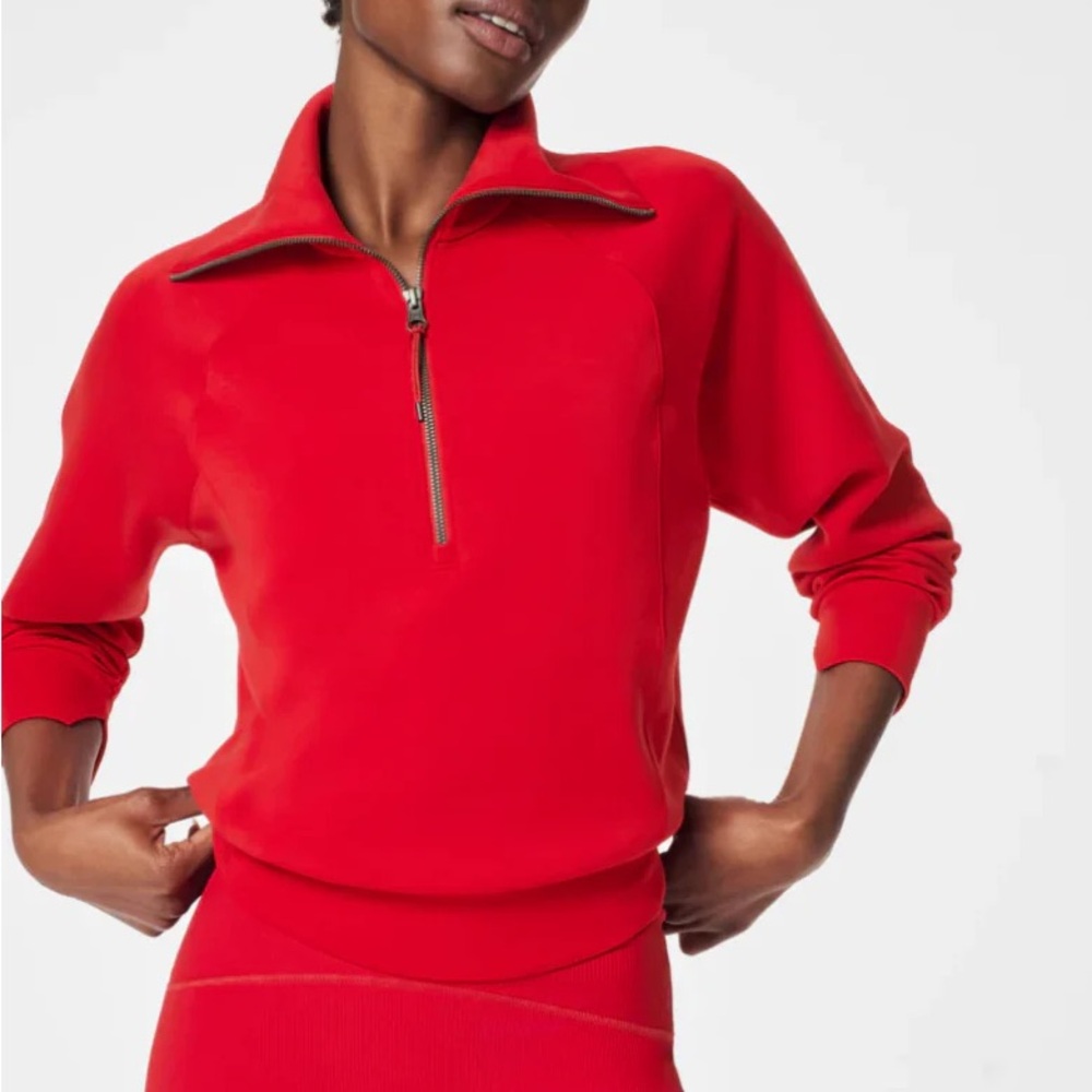 Spanx AE 1/2 Zip Red Size M